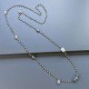 Collana A Nodo Orafo Brunito Con Peridoto E Pietra Di Luna Grigia