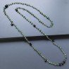 Collana A Nodo Orafo Dorato Con Avventurina Verde,Spinello Nero E Onice Nera