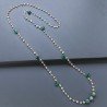 Collana A Nodo Orafo Dorato Con Pietra Di Luna (Adularia),Onice Verde E Giada