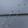 Collana A Nodo Orafo Dorato Con Pietra Di Luna (Adularia),Onice Verde E Giada