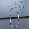 Collana A Nodo Orafo Dorato Con Pietra Di Luna (Adularia) E Granato