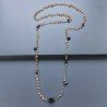 Collana A Nodo Orafo Rosato Con Quarzo Citrino,Spinello Nero E Onice Nera