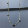 Collana A Nodo Orafo Dorato Con Peridoto E Quarzo Fume