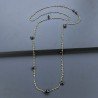 Collana A Nodo Orafo Dorato Con Peridoto E Quarzo Fume