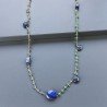 Collana A Nodo Orafo Dorato Con Avventurina Verde E Lapis Lazuli