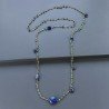Collana A Nodo Orafo Dorato Con Avventurina Verde E Lapis Lazuli
