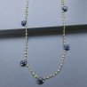 Collana A Nodo Orafo Dorato Con Peridoto E Lapis Lazuli