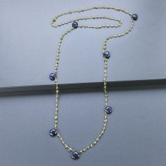 Collana A Nodo Orafo Dorato Con Peridoto E Lapis Lazuli Collana A Nodo Orafo Dorato Con Peridoto E Lapis Lazuli