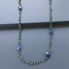 Collana A Nodo Orafo Brunito Con Avventurina Verde E Sodalite