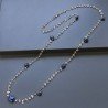 Collana A Nodo Orafo Dorato Con Cristallo Di Rocca E Lapis Lazuli