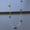 Collana A Nodo Orafo Dorato Con Cristallo Di Rocca E Lapis Lazuli