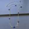 Collana A Nodo Orafo Dorato Con Cristallo Di Rocca E Lapis Lazuli