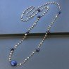 Collana A Nodo Orafo Dorato Con Pietra Di Luna (Adularia) E Lapis Lazulli