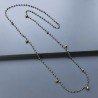 Collana A Nodo Orafo Rosato Con Cristallo Blu Metallizzato E Pirite Naturale
