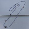 Collana A Nodo Orafo Dorato Con Cristallo Blu E Quarzo Fume