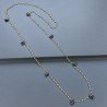 Collana A Nodo Orafo Dorato Con Peridoto E Pietra Di Luna Cioccolato
