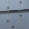 Collana A Nodo Orafo Dorato Con Peridoto E Pietra Di Luna Cioccolato