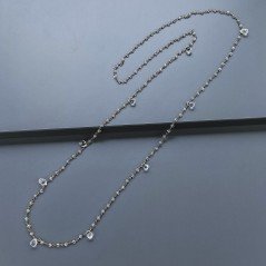 Collana A Nodo Orafo Dorato Con Cristallo E Cristallo Di Rocca
