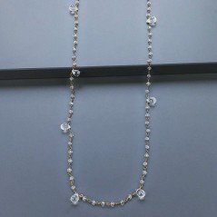 Collana A Nodo Orafo Dorato Con Cristallo E Cristallo Di Rocca