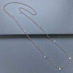 Collana A Nodo Orafo Dorato Con Cristallo E Cristallo Di Rocca
