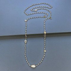 Collana A Nodo Orafo Dorato Con Cristallo E Quarzo Citrino