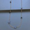 Collana A Nodo Orafo Dorato Con Cristallo,Iolite E Giada