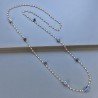 Collana A Nodo Orafo Dorato Con Cristallo,Iolite E Giada