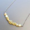 Collana Girocollo Con Catena Rodiato Argento 925 E Opale Ethiopia Sassi Liscio A Mano