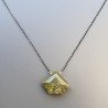 Collana Girocollo Con Catena Brunito Argento 925 E Serpentite Forma Diamante Sfaccettato A Mano