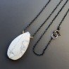 Collana Girocollo Con Catena Brunito Argento 925 E Aulite Gocce Piatte Sfaccettate A mano