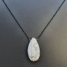 Collana Girocollo Con Catena Brunito Argento 925 E Aulite Gocce Piatte Sfaccettate A mano
