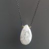 Collana Girocollo Con Catena Brunito Argento 925 E Aulite Gocce Piatte Sfaccettate A mano