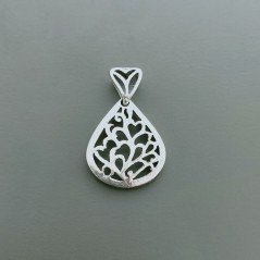 Ciondolo Di Argento 925 Forma Goccia Filigrana