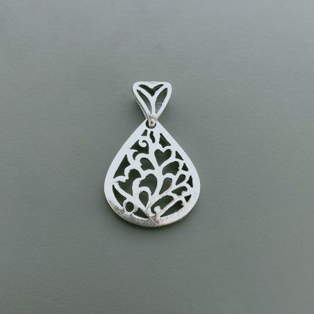 Ciondolo Di Argento 925 Forma Goccia Filigrana