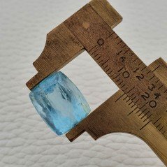 Gemma Sciolta di Acquamarina Naturale (AA), Taglio Cuscino Sfaccettato a Mano, 12x15x9,7 mm, 12,50 ct