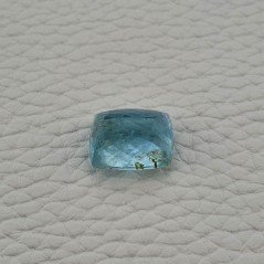 Gemma Sciolta di Acquamarina Naturale (AA), Taglio Cuscino Sfaccettato a Mano, 12x15x9,7 mm, 12,50 ct