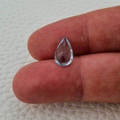 Gemma Sciolta di Acquamarina Naturale (AA), Taglio Goccia Sfaccettato a Mano, 11,60x7,30x4,10 mm, 1,90 ct