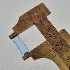 Acquamarina Naturale (AA) Taglio Baguette Sfaccettata Fatto a Mano Gemma Sciolta 14,40X5X2mm 1,75 Carati 1pz