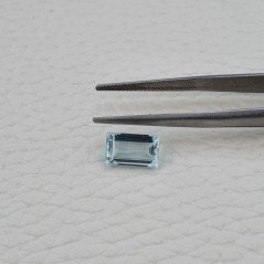Acquamarina Naturale (AA) Taglio Baguette Sfaccettata Fatto a Mano Gemma Sciolta 10X6X4mm 2,00 Carati 1pz