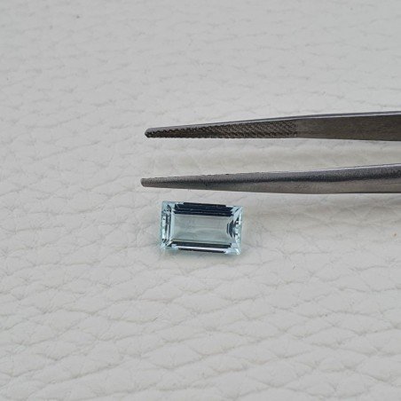 Acquamarina Naturale (AA) Taglio Baguette Sfaccettata Fatto a Mano Gemma Sciolta 10X6X4mm 2,00 Carati 1pz