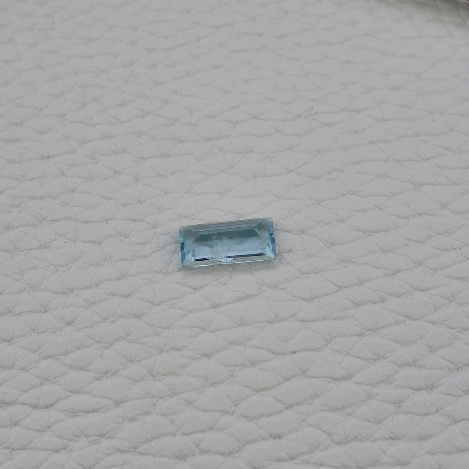Acquamarina Naturale (AA) Taglio Smeraldo Ottagono Sfaccettata Fatto a Mano Gemma Sciolta 11,40X6X3,50mm 1,80 Carati 1pz