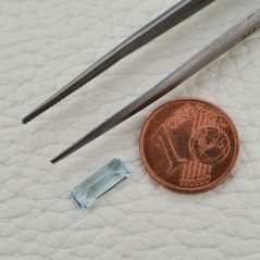 Gemma Sciolta di Acquamarina Naturale (AA), Taglio Smeraldo Ottagono Sfaccettato a Mano, 10x4x3 mm, 1,00 ct