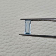 Gemma Sciolta di Acquamarina Naturale (AA), Taglio Smeraldo Ottagono Sfaccettato a Mano, 10x4x3 mm, 1,00 ct