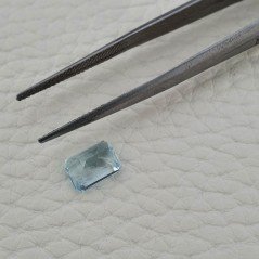Gemma Sciolta di Acquamarina Naturale (AA), Taglio Smeraldo Ottagono Sfaccettato a Mano, 08x06x04 mm, 1,50 ct