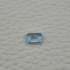 Gemma Sciolta di Acquamarina Naturale (AA), Taglio Smeraldo Ottagono Sfaccettato a Mano, 08x5,80x3,40 mm, 1,35 ct