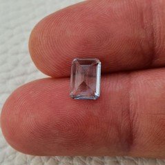 Gemma Sciolta di Acquamarina Naturale (AA), Taglio Smeraldo Ottagono Sfaccettato a Mano, 08x5,80x3,40 mm, 1,35 ct