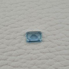 Gemma Sciolta di Acquamarina Naturale (AA), Taglio Smeraldo Ottagono Sfaccettato a Mano, 08x06x3,50 mm, 1,20 ct