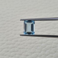 Gemma Sciolta di Acquamarina Naturale (AA), Taglio Smeraldo Ottagono Sfaccettato a Mano, 08x06x3,50 mm, 1,20 ct