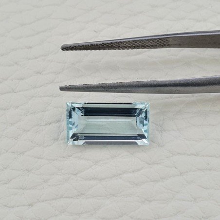 Acquamarina Naturale (AA) Taglio Baguette Sfaccettata Fatto a Mano Gemma Sciolta 14,30X7,60X5mm 4,40 Carati 1pz
