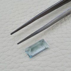 Acquamarina Naturale (AA) Taglio Baguette Sfaccettata Fatto a Mano Gemma Sciolta 14,30X7,60X5mm 4,40 Carati 1pz